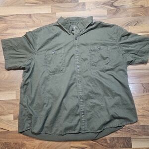 Duluth Trading Co Olive Green Work Shirt Men’s 4XL